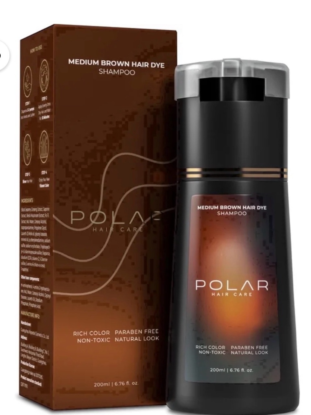 Medium Brown Hair Dye Shampoo - Medium Brown